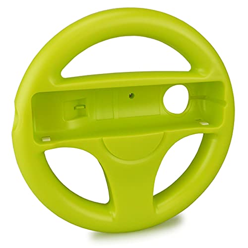 smardy 2x Volante de carreras / Racing Wheel De Dirección rojo + verde compatible con Nintendo Wii y Wii U Remote (Mario Kart, Juego De Carreras...)
