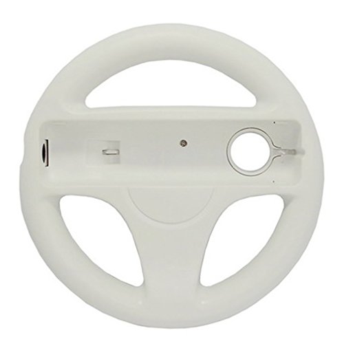 smardy Volante de carreras / Racing Wheel De Dirección blanco compatible con Nintendo Wii y Wii U Remote (Mario Kart, Juego De Carreras...)