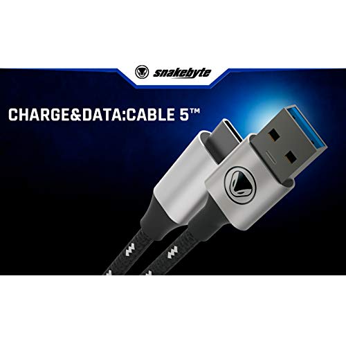 Snakebyte PS5 Charge & Data Cable 5 - USB 3.2 Cable Tipo C, Cable de Carga Tipo C y Cable de Datos, Carga el Controlador de Playstation 5 DualSense, Comp. con Xbox Series X, Samsung, diseño PS5