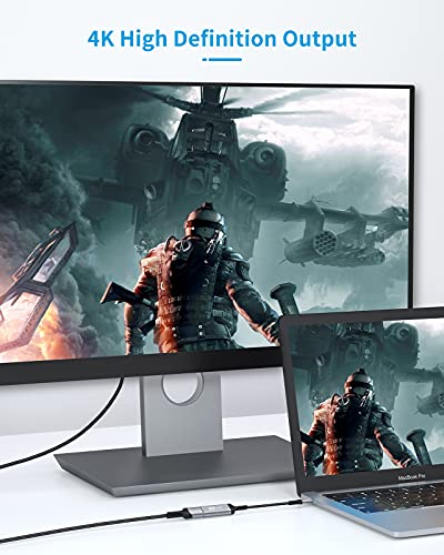 Sniokco Adaptador USB C a HDMI, Adaptador Type-C a HDMI (Thunderbolt 3) para Oficina En casa, Compatible con MacBook Pro, MacBook Air, Pixelbook, Surface Pro, Pad Pro, XPS, G,alaxy S10 S9+ y Más