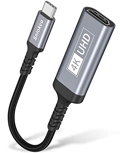 Sniokco Adaptador USB C a HDMI, Adaptador Type-C a HDMI (Thunderbolt 3) para Oficina En casa, Compatible con MacBook Pro, MacBook Air, Pixelbook, Surface Pro, Pad Pro, XPS, G,alaxy S10 S9+ y Más