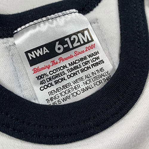 Snoop Dogg Got My Mind on My Mummy Funny Baby Grow Cool Baby Gift Negro Trim (6-12 meses)