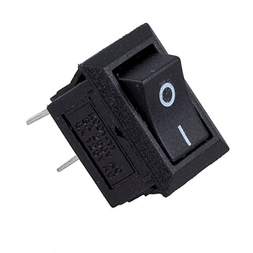 SODIAL(R) 5 x CA 250V 3A 2 Pin ON/Off I/O SPST Mini Interruptor Basculante
