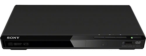 Sony DVPSR370B - Reproductor de DVDs con USB, CD-R/RW, DVD+RW/+R/+R DL, DVD-RW/-R/-R DL (incluidos DVD de 8 cm), JPEG, mp3, MPEG-4, WMA, AAC y PCM lineal, Diseño Compacto 270 mm, Negro