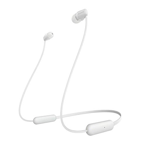 Sony WI-C200 - ¿Muchas Llamadas y videollamadas Desde casa? Descubre Nuestros Auriculares In-Ear inalámbricos más Ligeros con hasta 15h de autonomía, Blanco