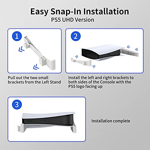 Soporte de almacenamiento para consola Playst / ation 5, estante de almacenamiento de 2 piezas para disipación de calor, soporte que ahorra espacio para disco de consola P / S5 y para edición digital