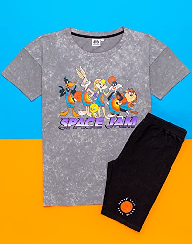 SPACE JAM Pijamas Womens Looney Tunes Personajes T Shirt with Cycle Shorts XL