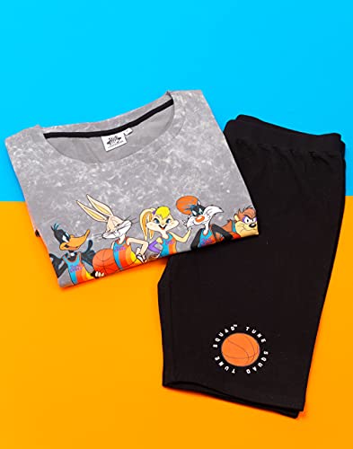 SPACE JAM Pijamas Womens Looney Tunes Personajes T Shirt with Cycle Shorts XL