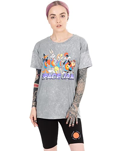 SPACE JAM Pijamas Womens Looney Tunes Personajes T Shirt with Cycle Shorts XL