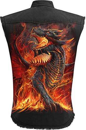 Spiral - Draconis - Chaleco Lavado a la Piedra - Negro - M