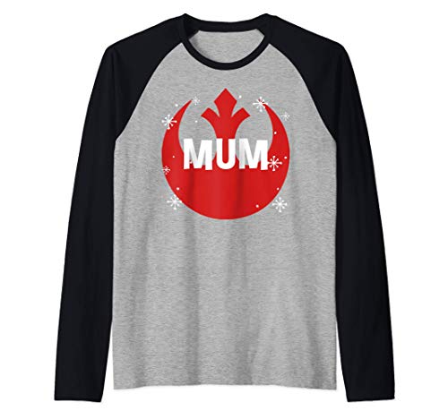 Star Wars Mum Rebellion Snowflake Logo Camiseta Manga Raglan
