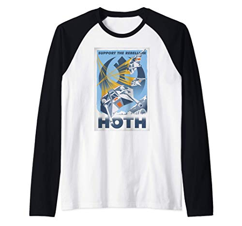 Star Wars Support The Rebellion Hoth Collage Poster Camiseta Manga Raglan