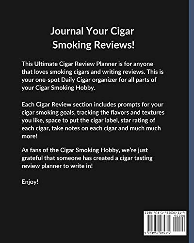Steam Hypnotizer Cigar Journal: Aficionado | Cigar Bar Gift | Cigarette Notebook | Humidor | Rolled Bundle | Flavors | Strength | Cigar Band | Stogies and Mash | Earthy