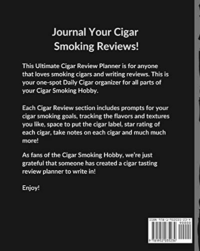 Steam Owl Cigar Journal: Aficionado | Cigar Bar Gift | Cigarette Notebook | Humidor | Rolled Bundle | Flavors | Strength | Cigar Band | Stogies and Mash | Earthy