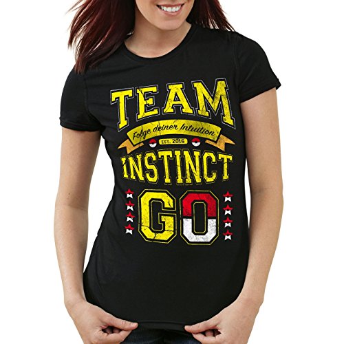 style3 Equipo Amarillo Instinto Camiseta para Mujer T-Shirt Instinct, Talla:2XL