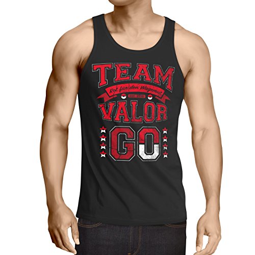 style3 Team Rojo Valor Moltres Camiseta de Tirantes para Hombre Tank Top Fuego, Talla:XL