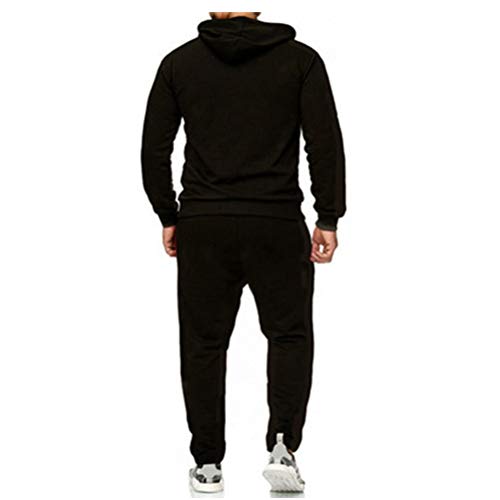 Sudadera con Capucha Impresa Traje De Ropa Deportiva Negra, con Capucha Y Pantalones Impresos De UFC para Adultos Al Aire Libre, Sin Cremallera, 3 Estilos (Color : Style-1, Size : Medium)