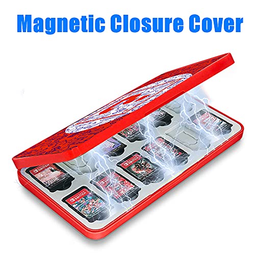 SUITCAN 24 tarjetas de juego para Nintendo Switch o Micro SD tarjetas de memoria plegables, funda protectora rígida, resistente a los golpes, resistente al agua