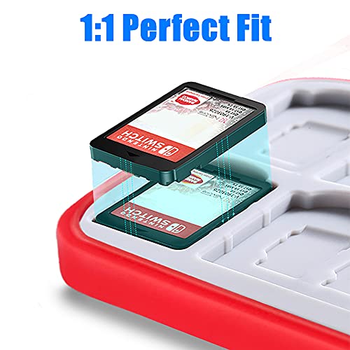 SUITCAN 24 tarjetas de juego para Nintendo Switch o Micro SD tarjetas de memoria plegables, funda protectora rígida, resistente a los golpes, resistente al agua