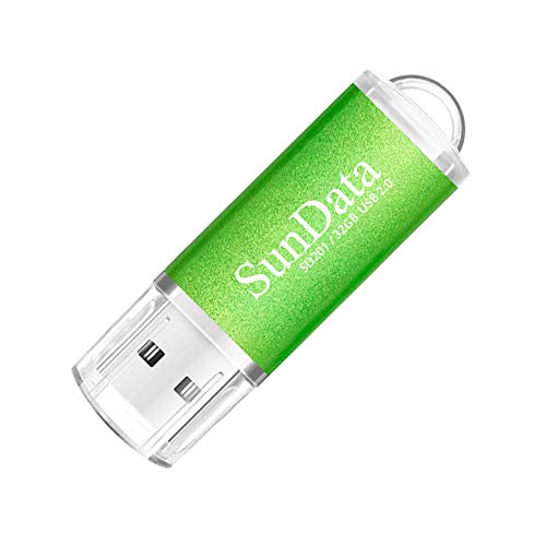 SunData Memorias USB 5 Piezas 32GB PenDrives 32GB Unidad Flash USB2.0 Pen Drive con Luz LED (5 Colores: Negro Azul Verde Rojo Oro)