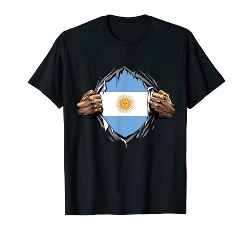 Super Argentina Patrimonio Orgulloso Argentina Raíces Bandera Camiseta
