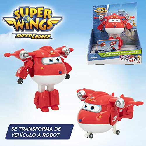Super Wings - Figura Jett Super Wings transformable, Superwings transformables, Figuras de juguete, Robot Avión Juguete, Superwings transformables, Super Alas, Avión juguete, Super Wings juguetes
