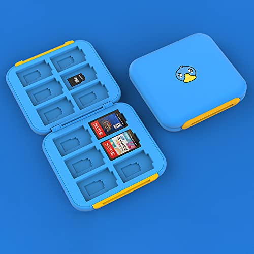Switch Game Card Case 12 Ranuras para Tarjetas de Juego,el Material de Silicona Protege eficazmente la Tarjeta de Juego,fácil de Llevar. Adecuado para Viajes,Viajes de Negocios,Fiestas.