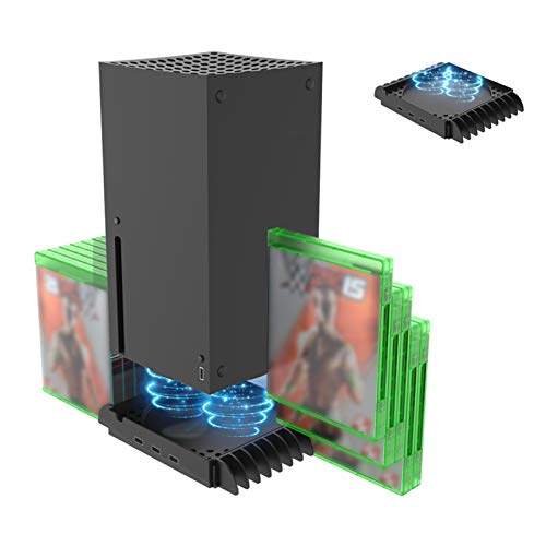 tanbea-ES Soporte Vertical con Ventilador De Refrigeración para Xbox Series X Base De Enfriamiento De La Consola De Juegos para Xbox Serie X con 3 Puertos De Cubo Y 2 Bastidores De Ordinary