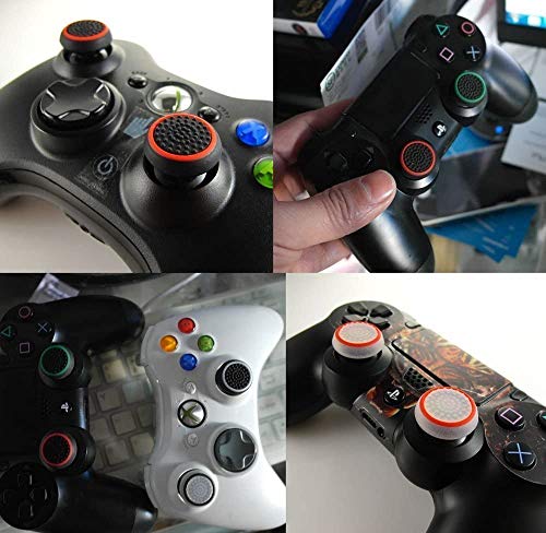 Tapa de silicona para palanca de mando para mandos de juego PS4, Xbox 1, PS3, Xbox 360, PS2, color negro con azul