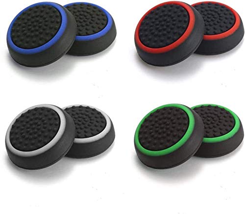 Tapa de silicona para palanca de mando para mandos de juego PS4, Xbox 1, PS3, Xbox 360, PS2, color negro con azul