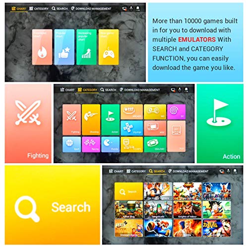 TAPDRA 3D Pandora Saga Tablero de Juegos WiFi, 3000 en 1 TV Game Box Arcade, admite más de 10,000 Juegos de Descarga, hasta 4 Jugadores, con Botones y joysticks Kit Completo de Bricolaje