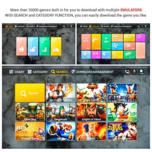 TAPDRA 3D Pandora Saga Tablero de Juegos WiFi, 3000 en 1 TV Game Box Arcade, admite más de 10,000 Juegos de Descarga, hasta 4 Jugadores, con Botones y joysticks Kit Completo de Bricolaje