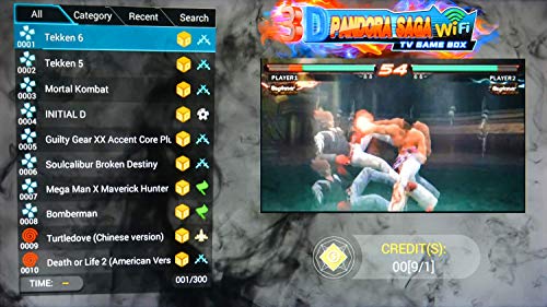 TAPDRA 3D Pandora Saga Tablero de Juegos WiFi, 3000 en 1 TV Game Box Arcade, admite más de 10,000 Juegos de Descarga, hasta 4 Jugadores, con Botones y joysticks Kit Completo de Bricolaje