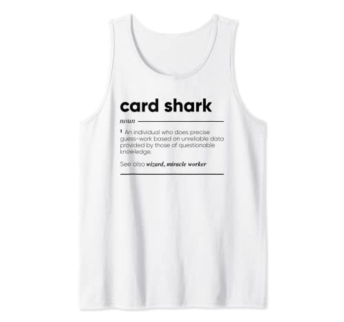 Tarjeta de tiburón divertido Camiseta sin Mangas