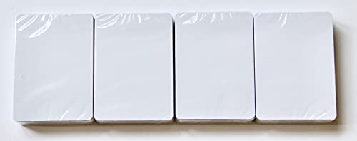 Tarjetas de juego en blanco en blanco (320 gramos), tamaño de póquer (63 x 88 mm) (parte delantera blanca - parte trasera blanca, 220 tarjetas).