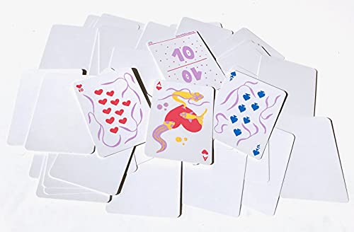 Tarjetas de juego en blanco en blanco (320 gramos), tamaño de póquer (63 x 88 mm) (parte delantera blanca - parte trasera blanca, 220 tarjetas).