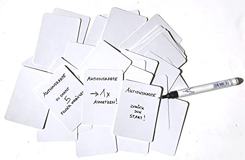 Tarjetas de juego en blanco en blanco (320 gramos), tamaño de póquer (63 x 88 mm) (parte delantera blanca - parte trasera blanca, 220 tarjetas).