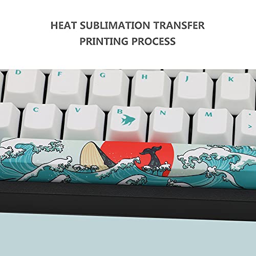Teclado mecánico PBT KeyCaps, cápsulas de sublimación de Cinco Caras, Proceso de Coral congelado mar Helada sin desvanecimiento 108 Llaves adaptándose Original/Altura del OEM, Azul