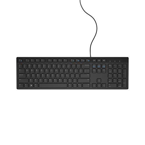 Teclado negro Dell 091A682 KB216 USB QWERTY inglés (diseño del Reino Unido) - Teclados (estándar, con cable, USB, QWERTY, negro)