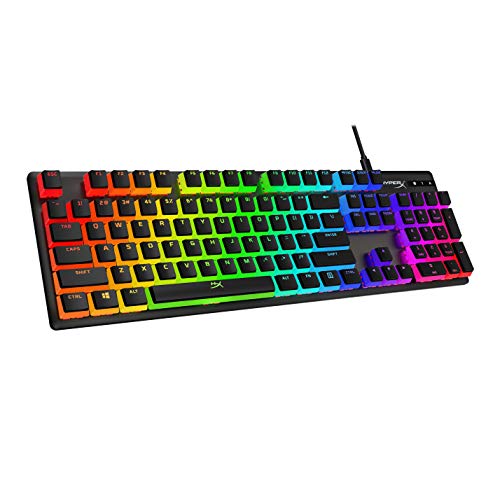 Teclas HyperX Pudding Keycaps - Conjunto completo de teclas - PBT - {Negro} - Diseño inglés (EE. UU.) - 104 teclas, retroiluminado, perfil OEM