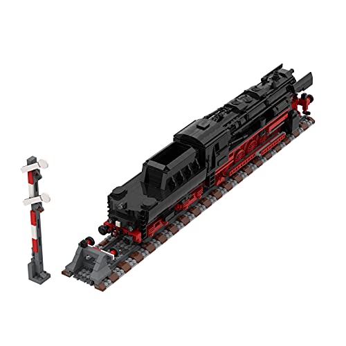 Tenhoges City Train - Maqueta de locomotora de vapor Technic tren alemán de clase 52.80, juego de construcción – Steam Locomotive bloques de construcción, compatible con Lego