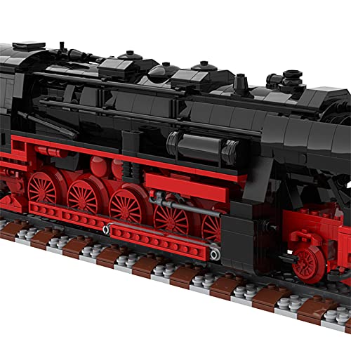 Tenhoges City Train - Maqueta de locomotora de vapor Technic tren alemán de clase 52.80, juego de construcción – Steam Locomotive bloques de construcción, compatible con Lego