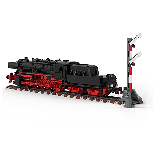 Tenhoges City Train - Maqueta de locomotora de vapor Technic tren alemán de clase 52.80, juego de construcción – Steam Locomotive bloques de construcción, compatible con Lego
