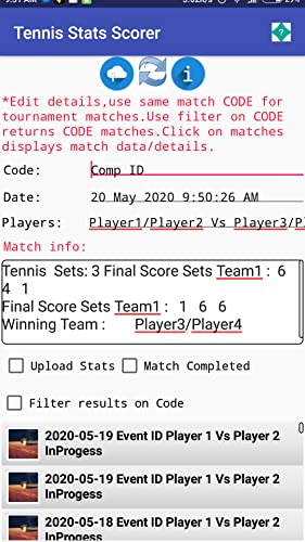 Tennis Stats Match Scorer plus online Radio, play music/videos,Sudoku,Tic-Tac-Toe games