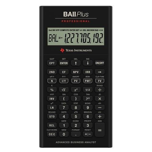 Texas Instruments TI-BA II Plus Professional Calculadora Financiera - 10 Character(s) - LCD - Battery Powered IIBAPRO/CLM/4L1/A