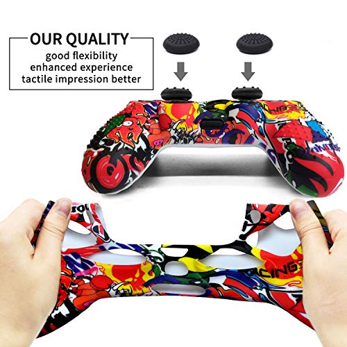 Th-some Fundas para Mando Sony PS4/ PS4 Pro/ PS4 Slim Dualshock 4, Silicona Camuflaje Carcasa Protectora Antideslizante para Play 4/ Playstation 4 (Multicolor 3 Pcs)