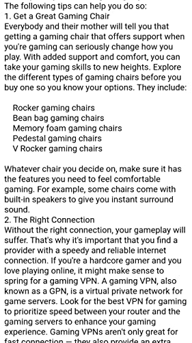 Tips For Best Gaming Experience