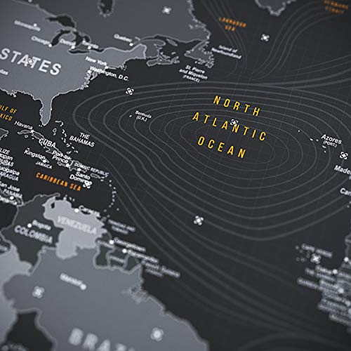 TITANWOLF - XXL Alfombrilla para ratón 900 x 400 mm - Speed Gaming Mousepad - Mouse Pad para Ordenador - Base para Mesa Grandes Dimensiones - Diseño: Planisferio