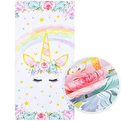 Toalla de Playa Unicornio - 76 x 152cm Microfibra Toallas de Baño Infantiles Toallas de Acampada Piscina Natación Playa Camping Absorbente Viaje Toallas de Mano Ducha Toallas de Mano