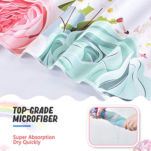 Toalla de Playa Unicornio - 76 x 152cm Microfibra Toallas de Baño Infantiles Toallas de Acampada Piscina Natación Playa Camping Absorbente Viaje Toallas de Mano Ducha Toallas de Mano